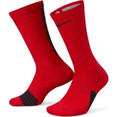 Men - Red Socks Nike Elite Crew Basketball Socks Unisex - University Red/Black/Black