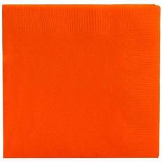 Jam Paper Small Beverage Napkins, 5 x 5, Orange, 50/Pack