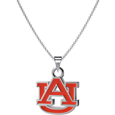 Dayna Designs Auburn University Pendant Necklace - Silver/Red