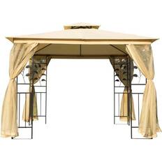 OutSunny Tree Motifs Double Canopy Patio Gazebo 3x3 m