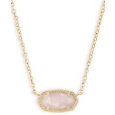 Kendra Scott Elisa Pendant Necklace - Gold/Rose Quartz