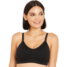 Adjustable Straps Maternity & Nursing Wear Motherhood Seamless Clip-Down Nursing Bra Black