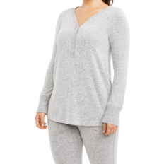 Motherhood Henley Hacci Maternity and Nursing Sleep Top Grey Marl (90302-06)