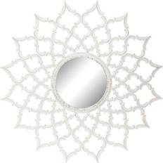 Dkd Home Decor Wall mirror White Crystal MDF Wood (120 x 3 x 120 cm) Wall Mirror