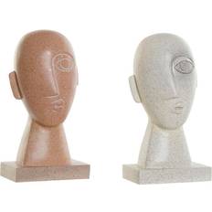 Beige Figurines Dkd Home Decor ative Figure Beige Terracotta Resin (14.5 x 10.5 x 27.5 cm) (2 pcs) Figurine