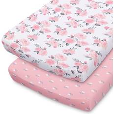 The Peanutshell Baby Changing Pad Covers Floral 2-pack