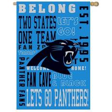 Evergreen Carolina Panthers Fan Favorite Embossed House Flag