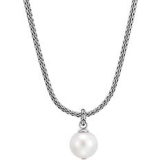 John Hardy Pearl Pendant Necklace - Silver/Pearl