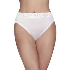 Vanity Fair Flattering Lace Hi-Cut Panty - Star White