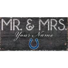 Fan Creations Indianapolis Colts Personalized Mr. & Mrs. Sign