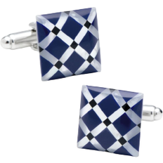 Cufflinks Inc Diamond Cufflinks - Silver/Blue/Black