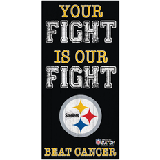 Fan Creations Pittsburgh Steelers 2021 NFL Crucial Catch Your Fight is our Fight Beat Cancer Sign