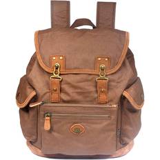 TSD Brand Dolphin Canvas Backpack - Coffee Bea