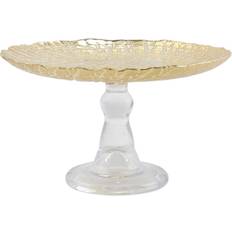 Vietri Rufolo Glass Gold Crocodile Small Cake Plate