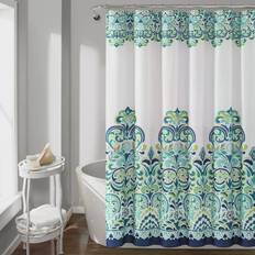 White Shower Curtains Lush Decor Clara