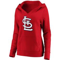 Fanatics St. Louis Cardinals Official Logo Crossover V-Neck Pullover Hoodie W