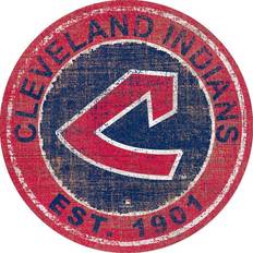 Fan Creations Cleveland Indians Round Heritage Logo Sign Board