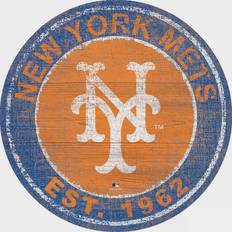 Fan Creations New York Mets Round Heritage Logo Sign Board