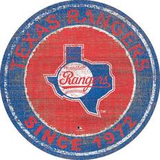 Fan Creations Texas Rangers Round Heritage Logo Sign Board
