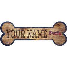 Fan Creations Atlanta Braves Personalized Dog Bone Sign