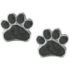 Giani Bernini Pave Crystal Dog Paw Stud Earrings - Silver/Black