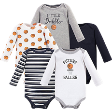 Hudson Long Sleeve Bodysuits 5-pack - Basketball (10158621)