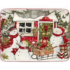 Certified International Snowman's Farmhouse Serving Platter & Tray