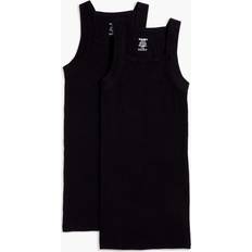 2(X)IST Essential Square-Cut Tank 2-Pack - Black New Logo