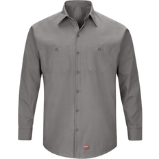 Red Kap Long-Sleeve Work Shirt - Gray