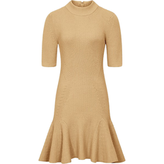 Reiss Amelia Knitted Flippy Dress - Camel