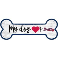 Fan Creations Atlanta Braves Team Dog Bone Sign