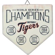 Open Road Brands Detroit Tigers World Series Home Plate Metal Sign