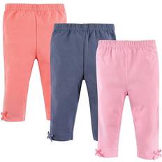 Hudson Infant Leggings with Knotted Ankle Bows 3-Pack - Pink/Navy (10151200)