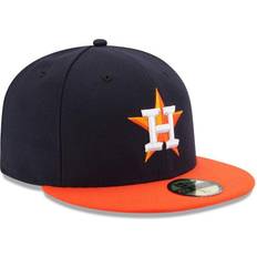 New Era Houston Astros Road Authentic Collection On Field 59FIFTY Performance Fitted Hat Men - Navy/Orange