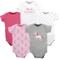 Hudson Baby Bodysuits 5 Pack - Pink Unicorn (10158432)