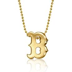 Alex Woo Boston Red Sox Little Logo 14k Yellow Gold Necklace