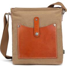 TSD Brand Super Horse Canvas Crossbody Bag - Brown