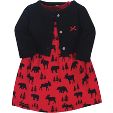 Hudson Baby Cotton Dress and Cardigan - Red Moose Bear (10159747)