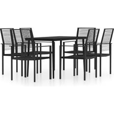 vidaXL 3099206 Patio Dining Set, 1 Table incl. 6 Chairs