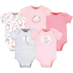 Hudson Short Sleeve Bodysuits 5-pack - Sweet Bunny (10152455)