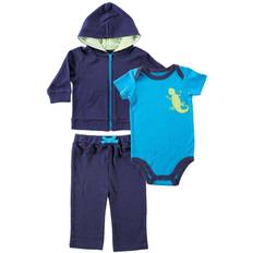 Yoga Sprout Hoodie Bodysuit & Pant 3-Piece Set - Lizard (10190218)