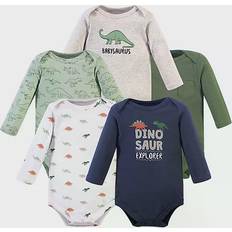 Hudson Baby Long-Sleeve Bodysuits 5-pack - Dinosaur