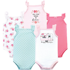 Hudson Sleeveless Bodysuits 5-pack - Pink Happy Camper (10155839)