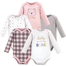 Hudson Long Sleeve Bodysuits 5-Pack - Girl Baby Bear (10158656)