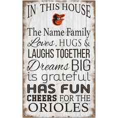 Fan Creations Baltimore Orioles Personalized In This House Sign