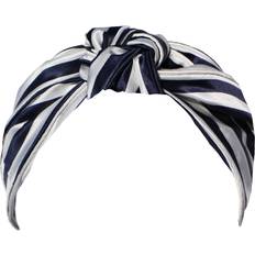 Slip Silk Knot Headband (Various Colors) Navy Stripe