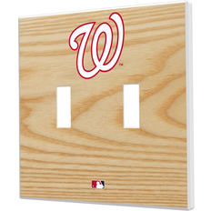 Strategic Printing Washington Nationals Baseball Bat Design Double Toggle Light Switch Plates