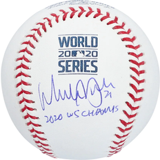 Fanatics Los Angeles Dodgers Walker Buehler 2020 WS Champs Inscription Autographed 2020 MLB World Series Champions World Series Logo Baseball