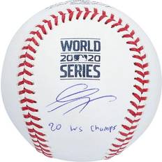 Fanatics Los Angeles Dodgers Gavin Lux 2020 WS Champs Inscription Autographed 2020 MLB World Series Champions World Series Logo Baseball