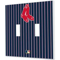 Strategic Printing Boston Red Sox 1924-1960 Cooperstown Pinstripe Double Toggle Light Switch Plate